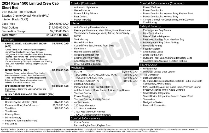 2024 Ram 1500 angle 3