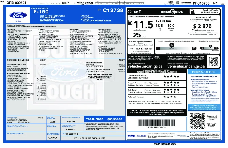2023 FORD F-150 angle 3