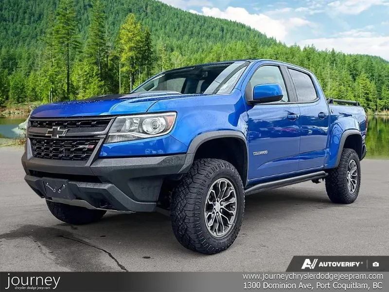 Blue 2019 Chevrolet Colorado Pickup Truck Four-Wheel Drive Automatic