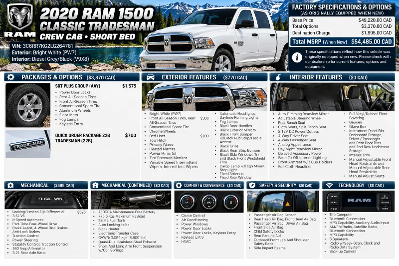 2020 RAM 1500 Classic angle 3