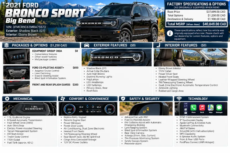 2021 Ford Bronco Sport angle 3