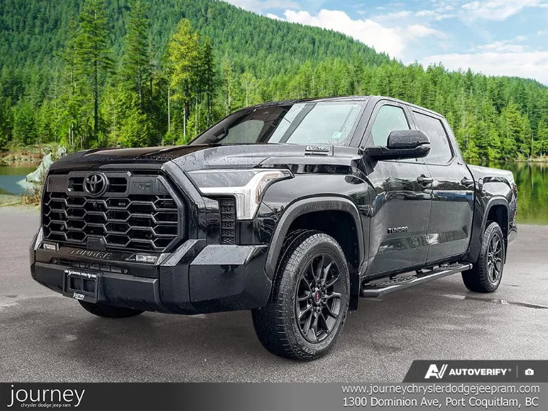 Black 2025 Toyota Tundra Hybrid Pickup Truck Four-Wheel Drive Automatic