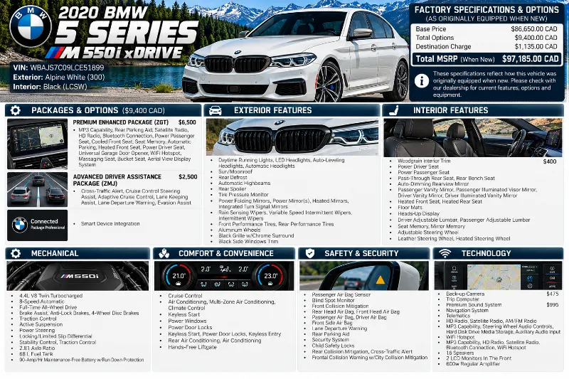 2020 BMW 5 Series angle 3